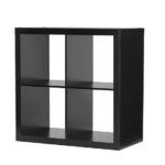 4-cube shelving unit black brown